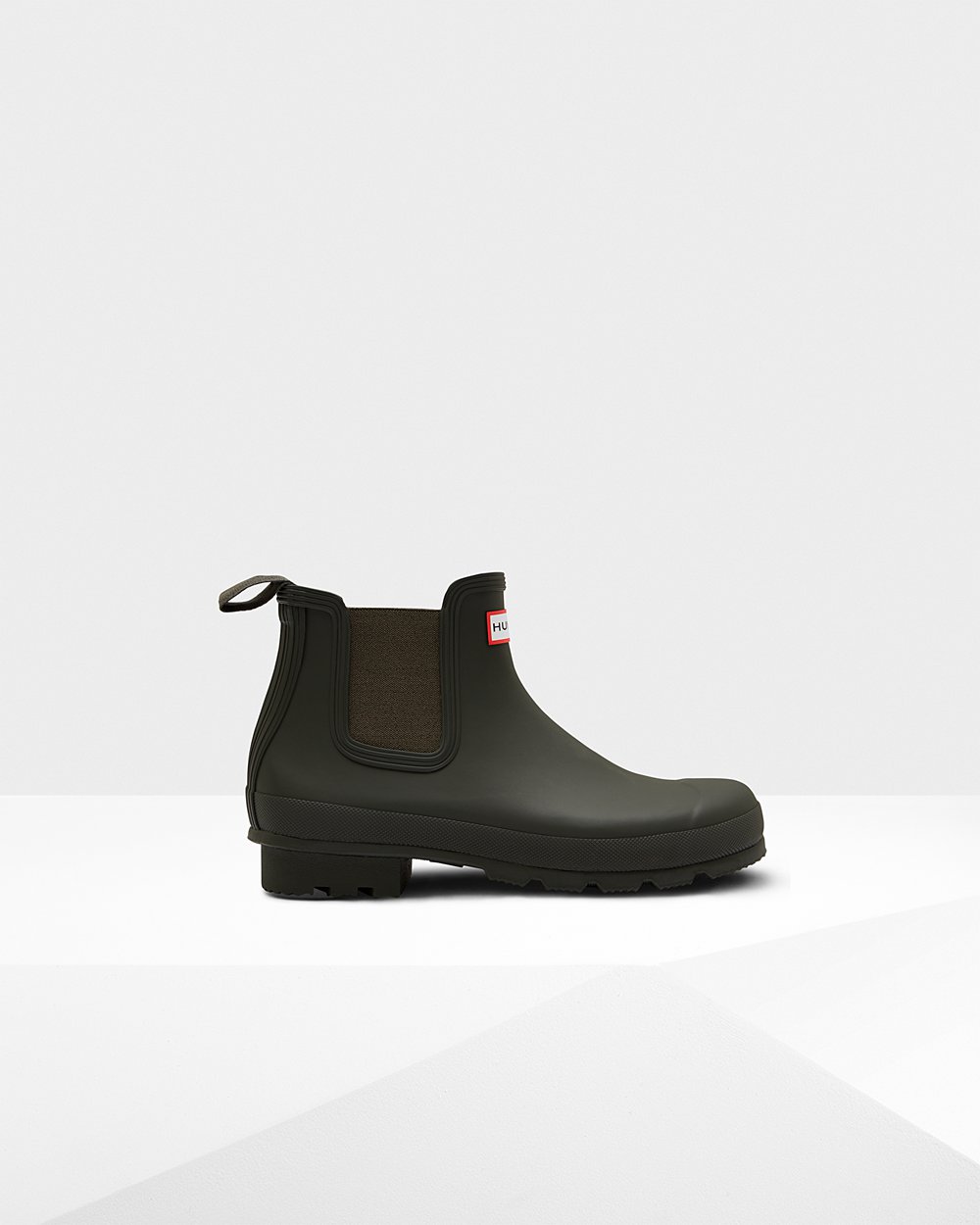 Mens Hunter Original - Chelsea Boots Dark Olive - 1456-AQRCT